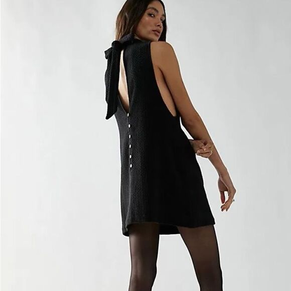 Free People Walk The Walk Mini Dress Black XS - Picture 1 of 7